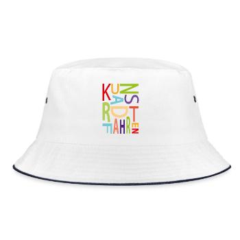 Kunstrad, Kunstradfahren, Hallenradsport - Bucket Hat - Weiß/Navy - Vorne