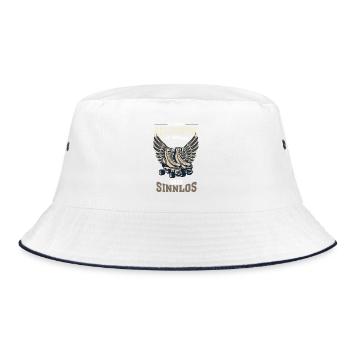 Rollschuhe Leben sinnlos Geschenk - Bucket Hat - Weiß/Navy - Vorne