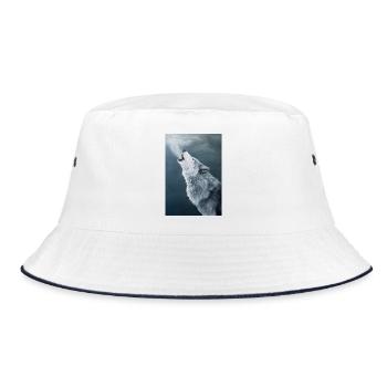 Winterlied - Bucket Hat - Weiß/Navy - Vorne