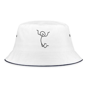 Strichmann - Bucket Hat - Weiß/Navy - Vorne