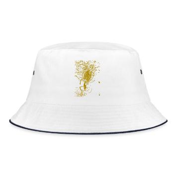 abstract design - Bucket Hat - white/navy - Front
