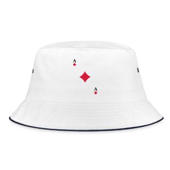 Ace of Diamonds - Bucket Hat - white/navy - Front