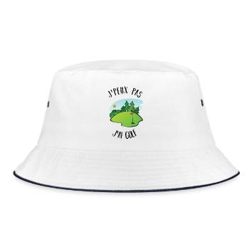 I can not play golf - Bucket Hat - white/navy - Front