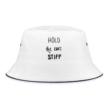 Hold the ears stiff - Bucket Hat - Weiß/Navy - Vorne