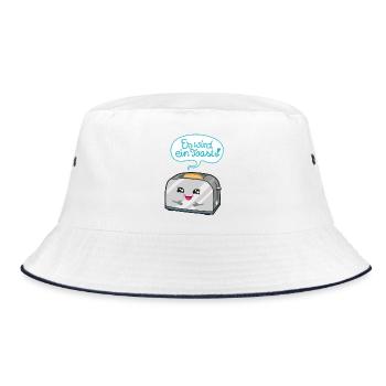 Es wird ein Toast! - Bucket Hat - Weiß/Navy - Vorne