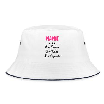 Mamie Mamy Grand-Mère Grand Mere Grands Parents - Bucket Hat - white/navy - Front