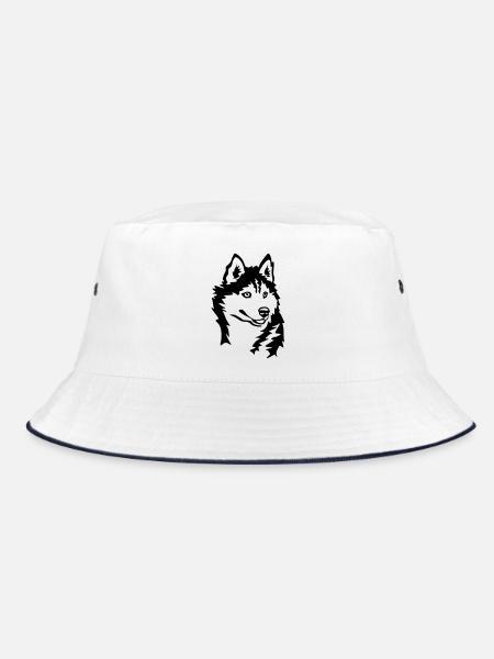 Tête de Husky - Bob - blanc/marine - Devant