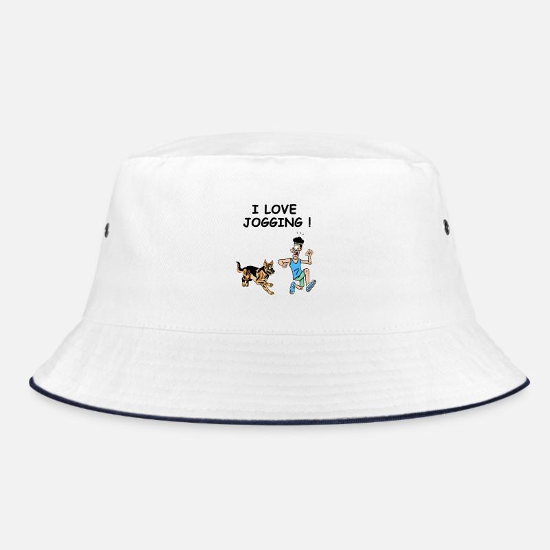 Jogger und Hund Bucket Hat
