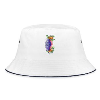 Vulva brain - Bucket Hat - white/navy - Front