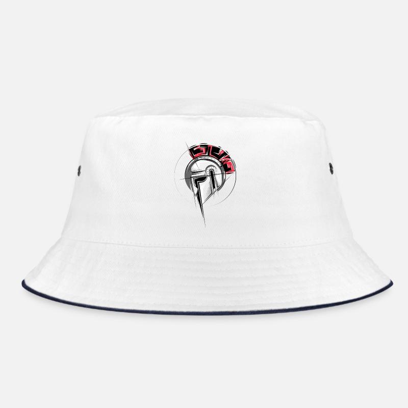 Gladiator Illustration Fighter Helmet Romans icon Bucket Hat