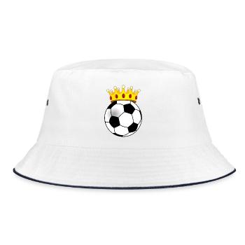 Football avec couronne pour roi ou reine - Bob - blanc/marine - Devant