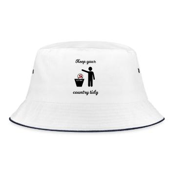 Socialism and Capitalism Funny - Bucket Hat - white/navy - Front