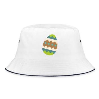 Easter egg - Bucket Hat - white/navy - Front