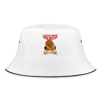 Let the lion roar - Bucket Hat - white/navy - Front