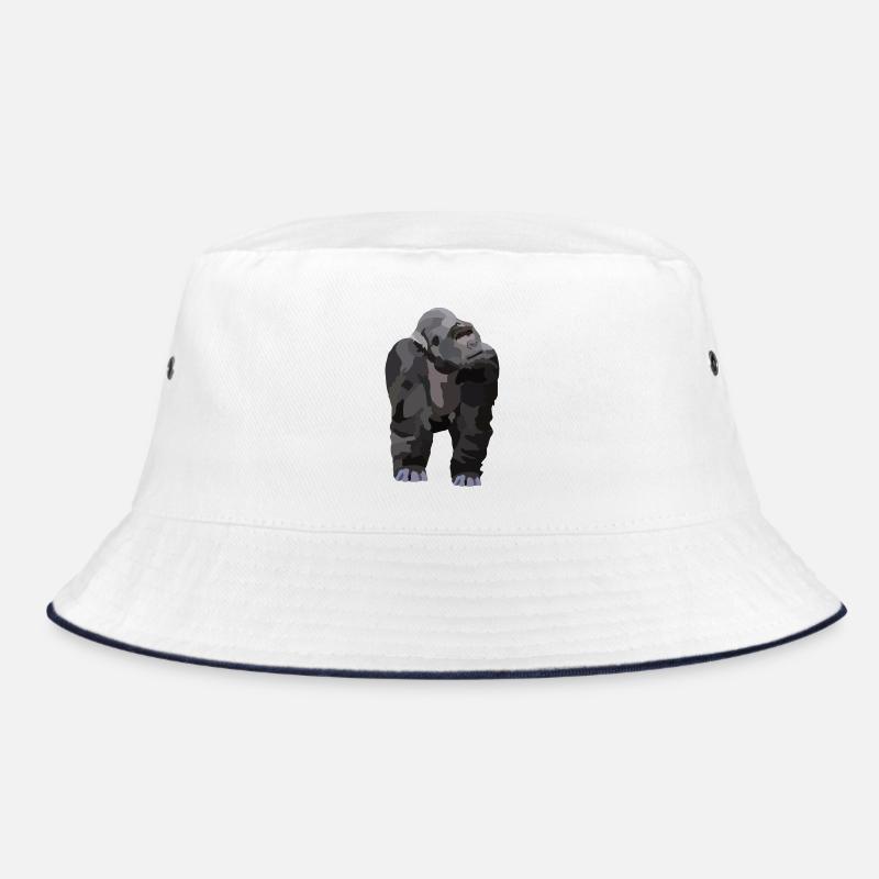 Gio, der Gorilla - Bucket Hat - Weiß/Navy