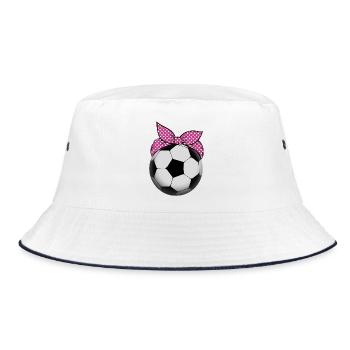 Football Bandana Football féminin de football cadeau - Bob - blanc/marine - Devant