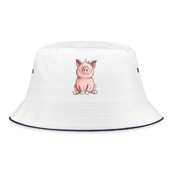 Cochon heureux - Bob - blanc/marine - Devant