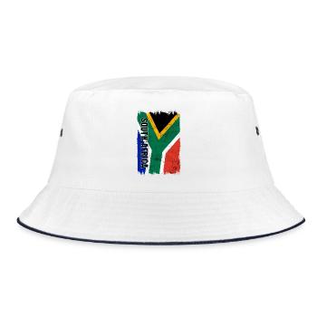South Africa flag - Bucket Hat - white/navy - Front