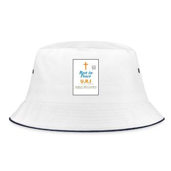 Commemorative Design Peace and Faith Ironic - Bucket Hat - white/navy - Front