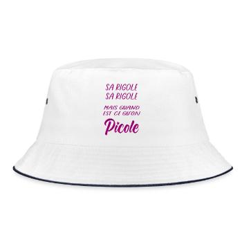 Sa rigole mais quand Picole on - Bob - blanc/marine - Devant