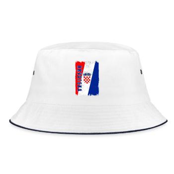 Croatia flag - Bucket Hat - white/navy - Front