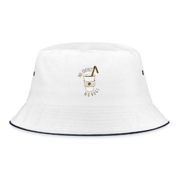 No Coffee? - Bucket Hat - white/navy - Front