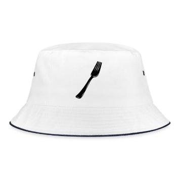 Fork cutlery - Bucket Hat - white/navy - Front