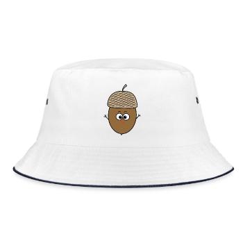 Acorn - Bucket Hat - white/navy - Front