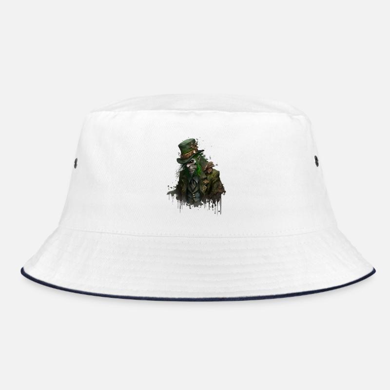 Zombie Leprechaun with top hat Bucket Hat