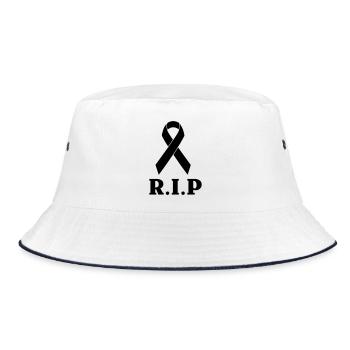 Rest in peace - Bucket Hat - white/navy - Front