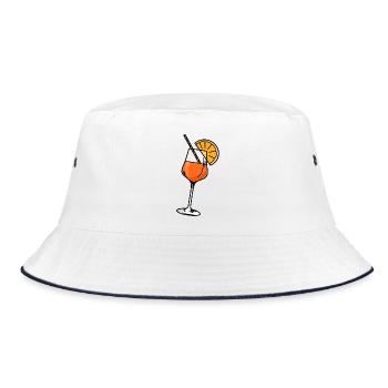 Aperitif Cocktail Aperoli Glass - Bucket Hat - white/navy - Front