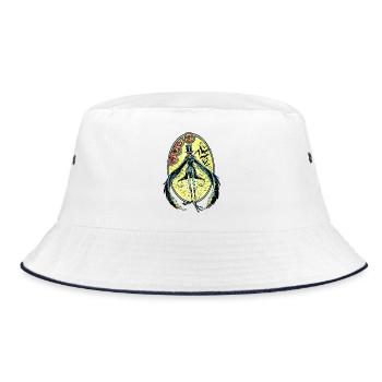 MR. SMART DARKNESS - Bucket Hat - Weiß/Navy - Vorne