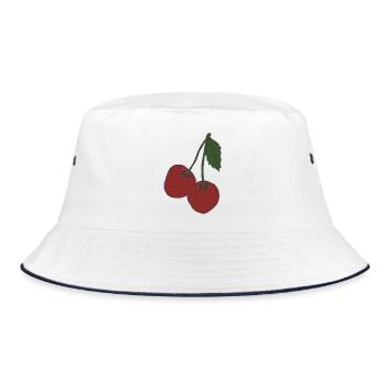 Tissu de cerises - Bob - blanc/marine - Devant