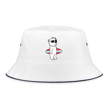 Planche de surf Polar Bear Surfing Bear Cool - Vacances - Bob - blanc/marine - Devant