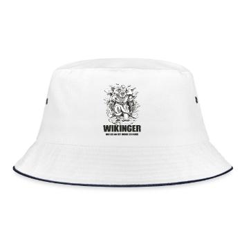 Wikinger Design - Bucket Hat - Weiß/Navy - Vorne