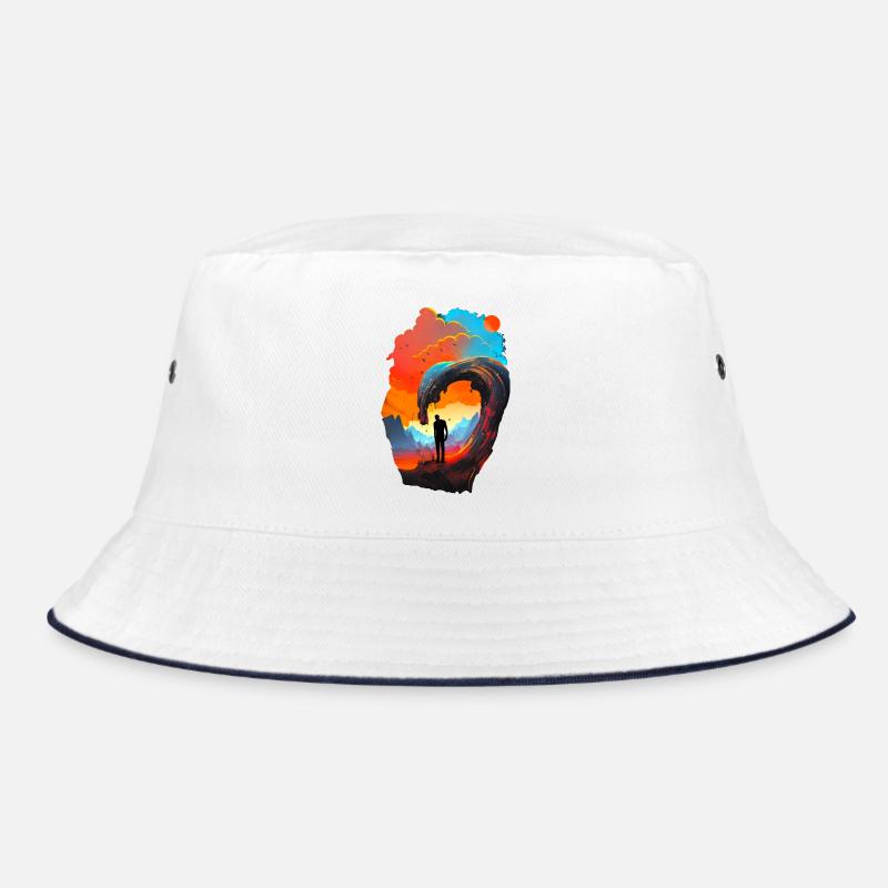 wave 01 - Bucket Hat - white/navy