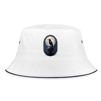 Schwarzer Rabe - Bucket Hat - Weiß/Navy - Vorne