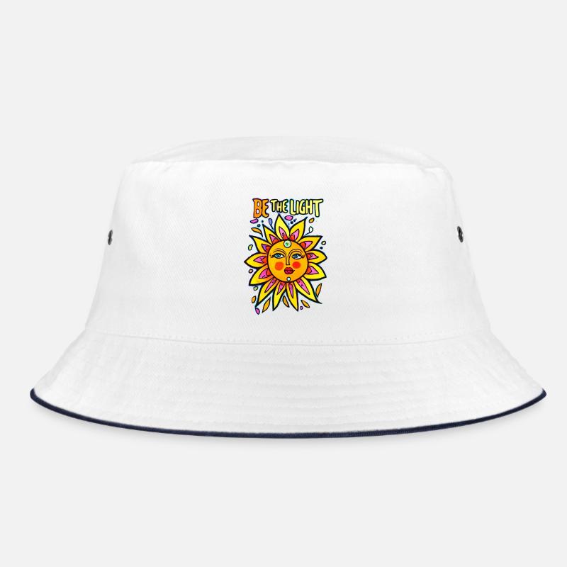 Be the Light - Bucket Hat - Weiß/Navy