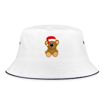 Ourson Noel - Bob - blanc/marine - Devant