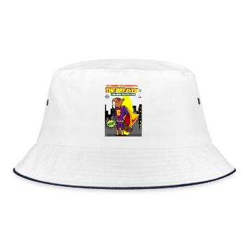 The Breaver Funny Beaver Animal Superhero Comics - Bucket Hat - white/navy - Front