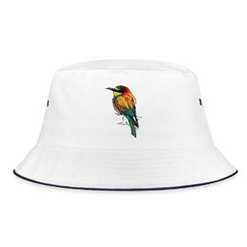 Bee-eater - Bucket Hat - white/navy - Front