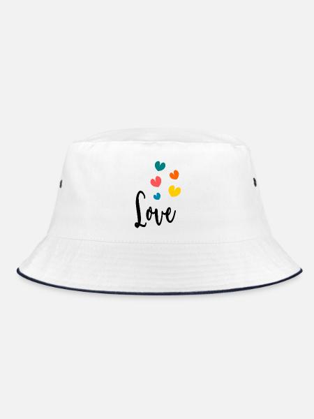 COEUR. COUPLE. JUST MARRIED. EVJF. SAINT VALENTIN. - Bob - blanc/marine - Devant