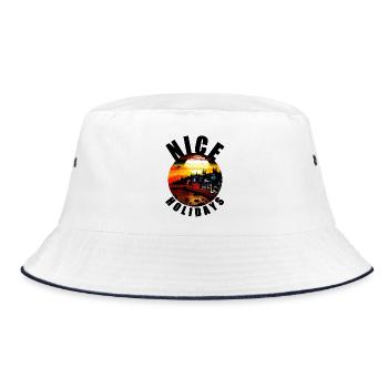 NICE - Bucket Hat - white/navy - Front
