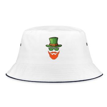 St. Patrick's Day - Bucket Hat - Weiß/Navy - Vorne