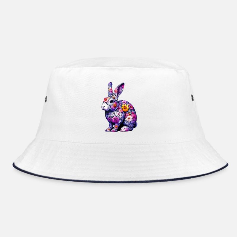 Lapin décoré de fleurs Bob
