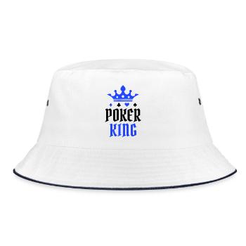 Jeux d’argent Casino Poker Déclaration du joueur professionnel Roi - Bob - blanc/marine - Devant