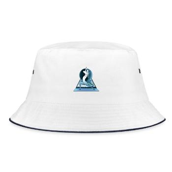 Meditating Unicorn – Balance & Tranquility - Bucket Hat - white/navy - Front