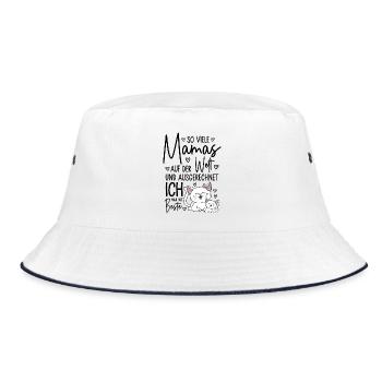 So viele Mamas Beste Mama Baby Muttertag Geschenk - Bucket Hat - Weiß/Navy - Vorne
