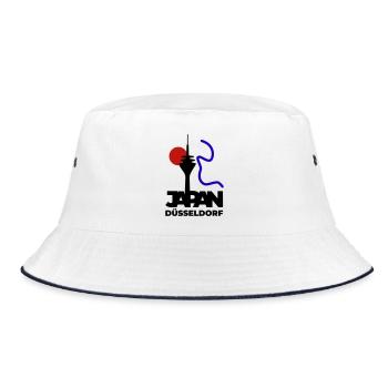 Japan goes Dusseldorf - Bucket Hat - white/navy - Front