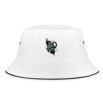 My GraffitiAlien - Bucket Hat - Weiß/Navy - Vorne